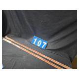 2 vintage columbia bamboo fly fishing rods NOS.