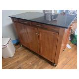 marble top rolling kitchen cabinet island
