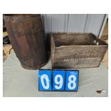 national beer box and nail keg