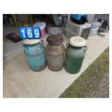 Milk can lot of 3