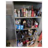 shelf and contents oil and other lubricants stuff