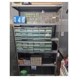 shelf and curtis parts bins bolt bins + contents