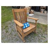 mission oak rocking chair