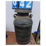 milk can painted rustic decor