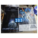 vintage poster lot. star wars E.T. and mustang
