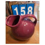 Hall pottery maroon pitcher
