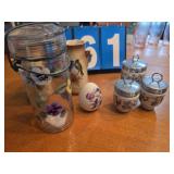 decor lot canister egg cups