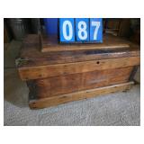 antique carpenters trunk chest. restored