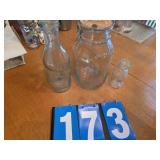 glass milk bottles and other