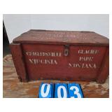 Painted antique wood chest death valley