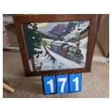 painting of train