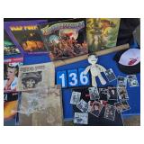 record albums and rock items rolling stones hat