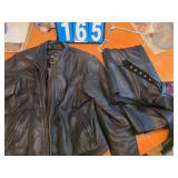 Womens leather motorcycle jacket chaps liner vest