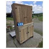 antique step back primative cupboard