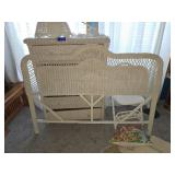 wicker dresser headboard light and chair