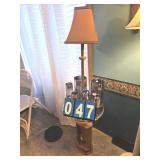 lamp with lot of chrome candle holders