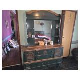 dresser with mirror