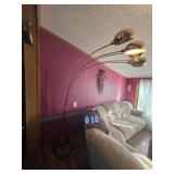 Brass arch 5 orb light