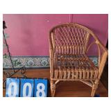 kids size rattan chair