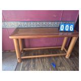 wood table couchback height
