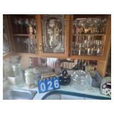 countertop and cupboard contents