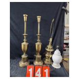 Lamp lot some are brass