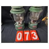 vintage coleman lanterns green 220
