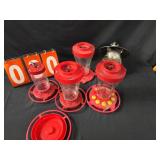 hummingbird feeders and cat bird feeder
