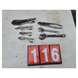 vise grips crescent Jamestown and proto wrenches