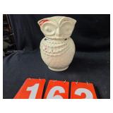 owl cookie jar Bisque