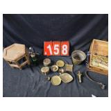 treasure chest brass and stand