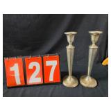 Sterling silver candle sticks 10.5 in