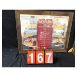 Kessler whiskey mirror 2 ft wide