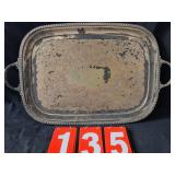 Presentation silverplate tray from 319th infantry