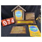 old state park signs metal and wood