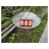 round glass top patio table tan color