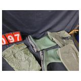 waders size 10 plus pancho bag and flies