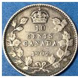 1902 10 Cents Silver Canada