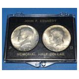 John F Kennedy 1964 50 Cent Pair