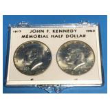 John F Kennedy 1964 50 Cent Pair