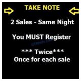 You MUST Register TWICE to Bid in Both Sales