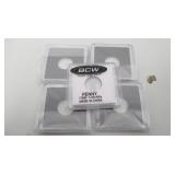 Five Plastic Penny Cases