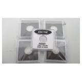 Five Plastic Penny Cases