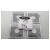 Five Plastic Penny Cases