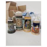 4 Vintage Beersteins