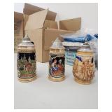 3 Vintage Beersteins