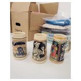 3 Vintage German Style Mugs