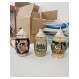 3 Vintage Beersteins