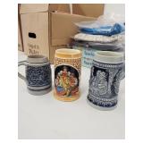 3 Vintage German Style Mugs