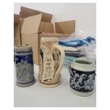 3 Vintage German Style Mugs